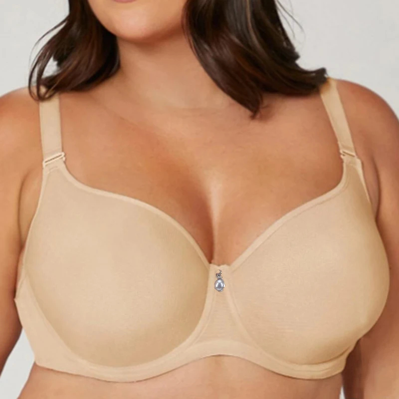Underwire Bra Padded - Бюстгальтер-минимайзер для женщин больших размеров, сетчатый,